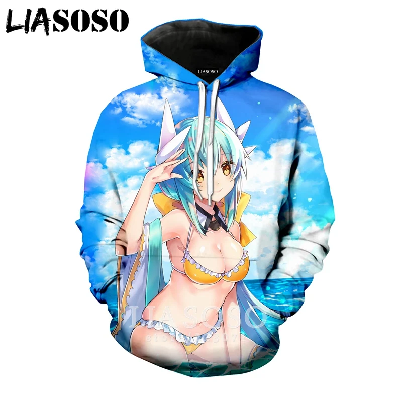 LIASOSO Зимний новый свитшот с 3D принтом для мужчин и женщин аниме Fate Grand Order