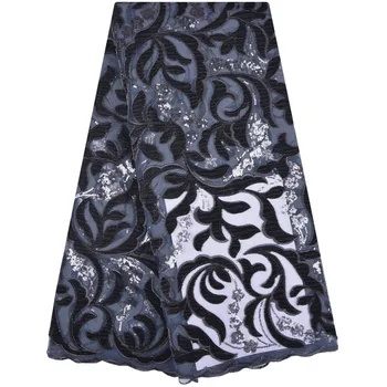 

African Lace Fabric With Cord Latest High Quality African Tulle Lace Fabric 5 Yard 2018 French Lace Fabric S1176