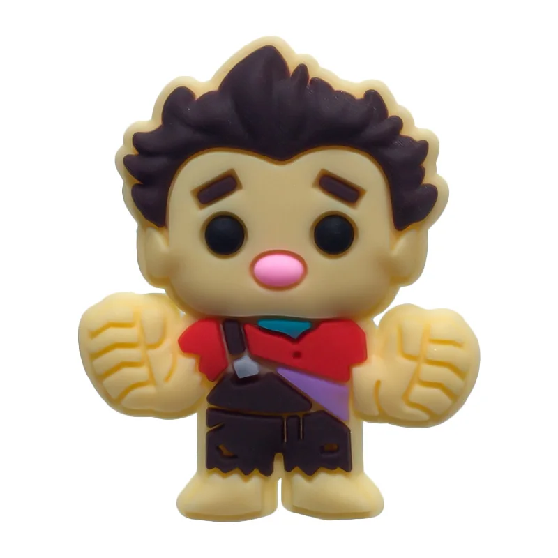 

Single Sale 10pc Wreck-It Ralph 2 PVC shoe charms shoe accessories shoe decoration for croc jibz Kid's Party X-mas Gift