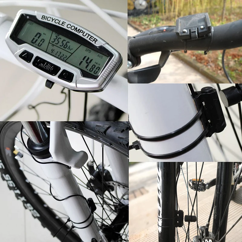 Speedmeter горный велосипед компьютер цифровой пластиковый беспроводной велосипед Водонепроницаемый одометр легкий пластиковый материал