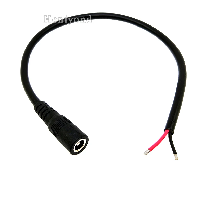 5 шт. 5*2 мм DC Jack адаптер питания Женский кабель pigtail 18 AWG для светодиодной ленты