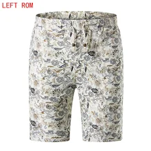 Летняя мода Для Мужчин's Повседневное льняные шорты Мотобрюки с мозаикой цветочным узором Большие размеры 4XL 5XL мужской пляж Шорты для женщин