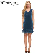 Meaneor Shimmer Ruffles Hem Vestido Lápis Pacote Hip Estiramento Bodycon Mulheres Vestidos Sólidos Magro Verão Vestido de Festa Do Clube Vestidos