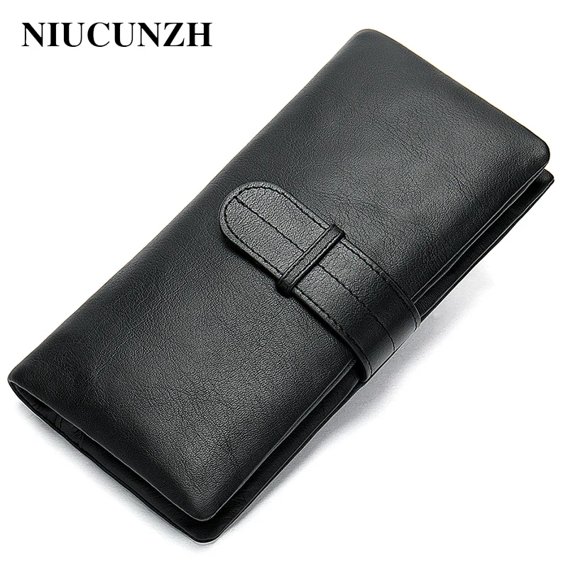 

WESTAL Men's Wallet Genuine Leather Purse for Men Clutch Male Long Wallets for Phone Coin Purse Men Money Bags Cardholder 6018