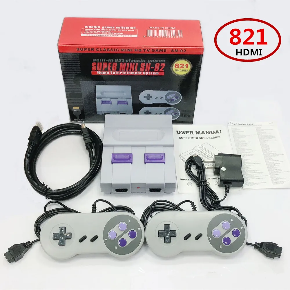 

Classic HDMI TV Game Console 8 Bit Retro Video Game Console Built-In 821 Games For NES/FC Handheld Gaming Player