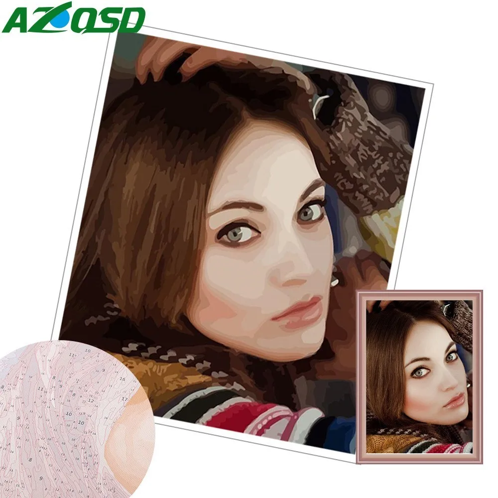 

AZQSD Oil Painting Custom By Numbers Personality Photo Customized Picture Drawing By Numbers Canvas Pictures By Numbers Acrylic