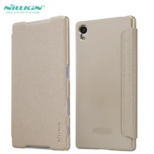 Чехол-книжка для sony Xperia Z5 Nillkin из блестящей кожи с эффектом сна+ чехол из поликарбоната для телефона sony Xperia Z5 5,2 дюйма