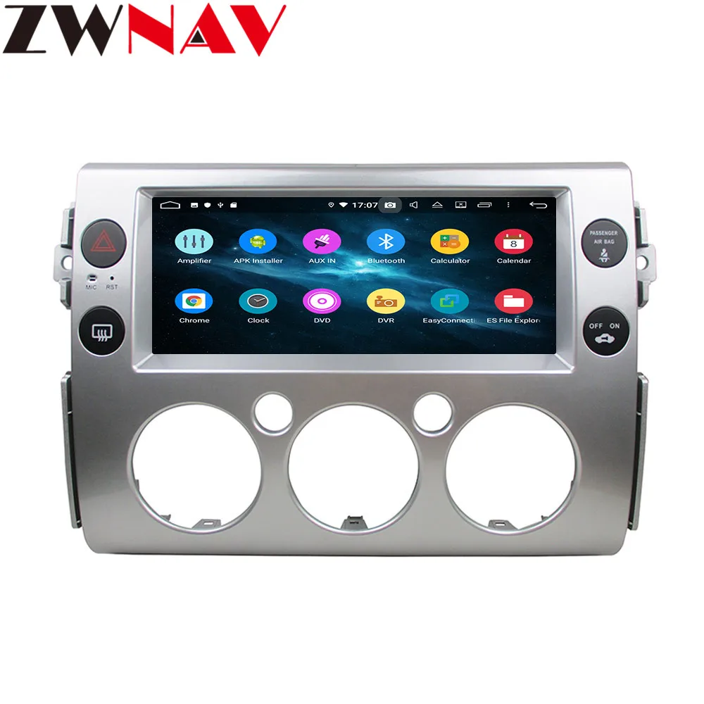 Top 10.4” Android 9 4+64G DSP Car Player GPS Navigation For Toyota FJ Cruiser 2008-2016 Head Unit Multimedia Player Tape Recorder 5