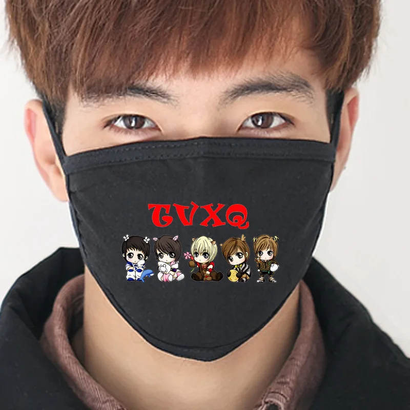 Корейский знаменитости kpop TVXQ TOHOSHINKI альбом U-KNOW Max K-pop Хлопок Рот-муфельные маски черный K поп JYJ J-POP наушники