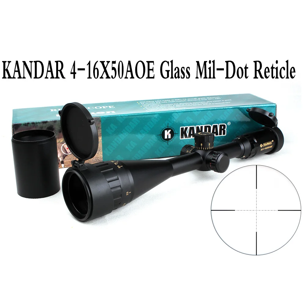 Тактический Оптический прицел Золотое издание KANDAR 4 16x50 AOME стекло Mil dot Сетка