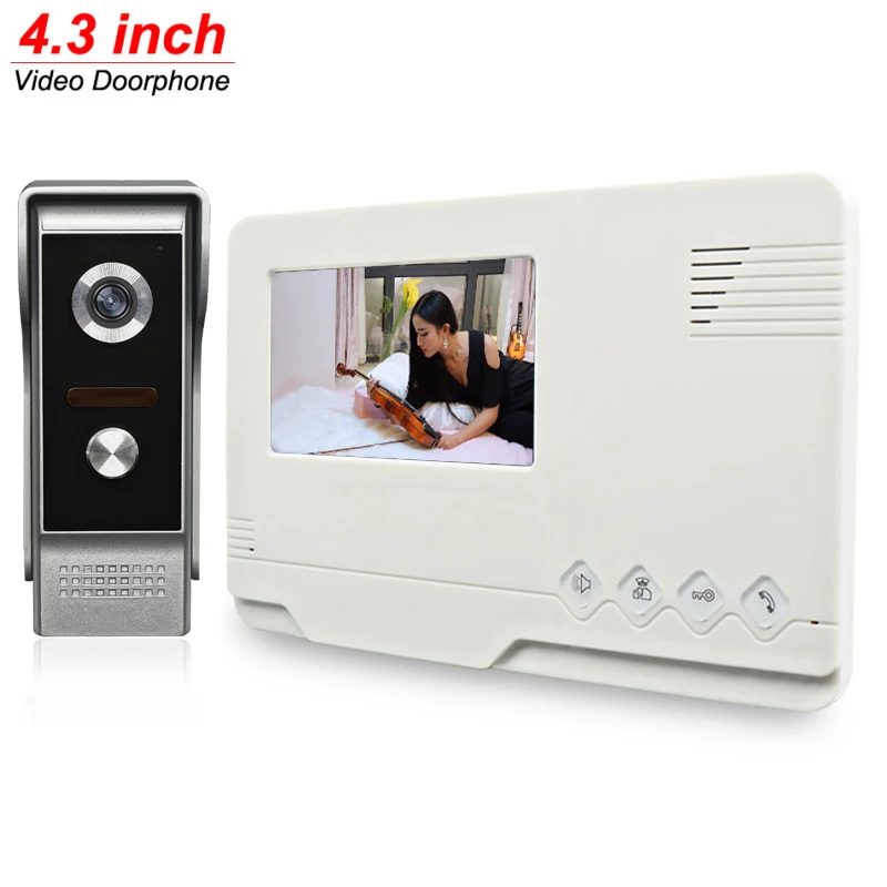 4.3 inch LCD Monitor Video Door Phone Doorbell Gate 700TVL HD