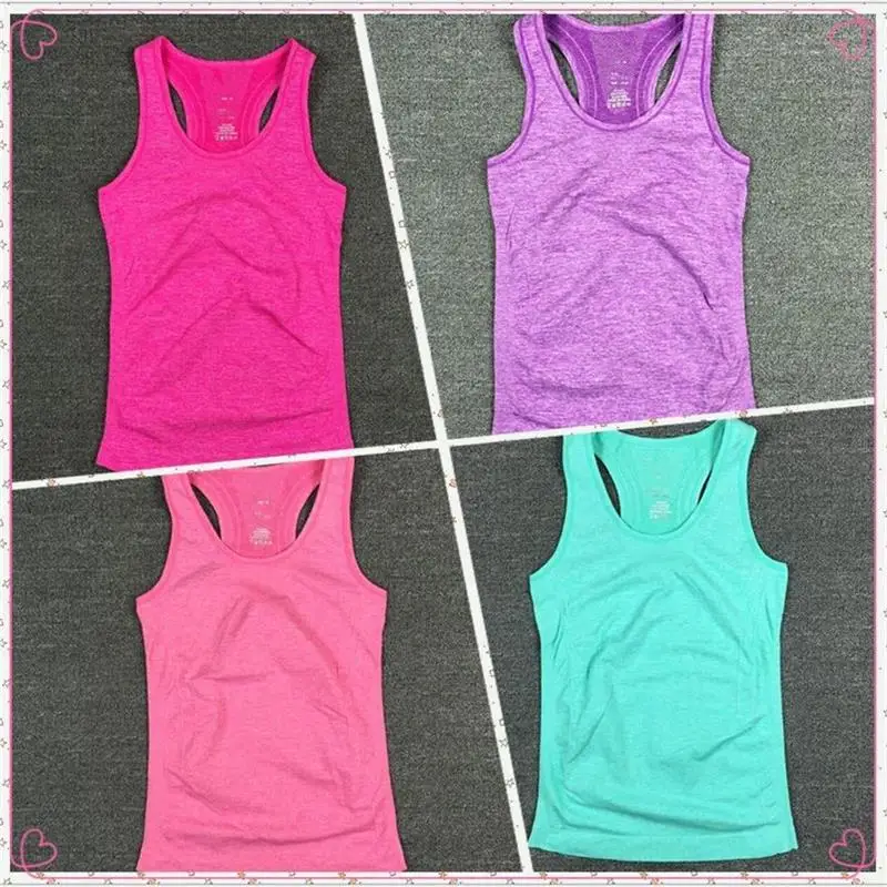 

HOT! Women Yoga Shirts Running Vest Female Elastic Breathable Gym Fitness Vest Ladies No Rims Vest Sport Shirts Freeship