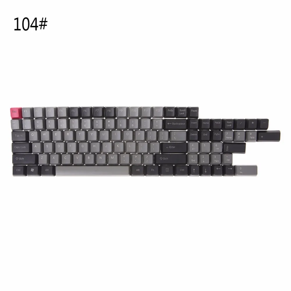 Черный, серый цвет смешанный Dolch толстые PBT 104/87/61 ключ Шапки OEM профиль ключ Шапки