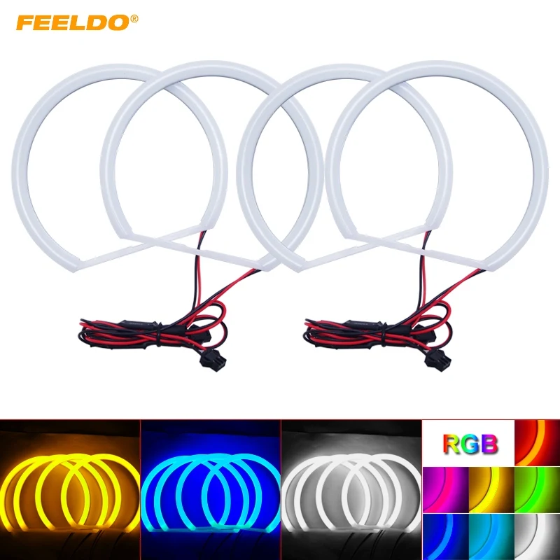 

FEELDO 1Set Car Xenon Cotton Angel Eyes Halo Ring Light DRL For Lada VAZ 2106 Headlight
