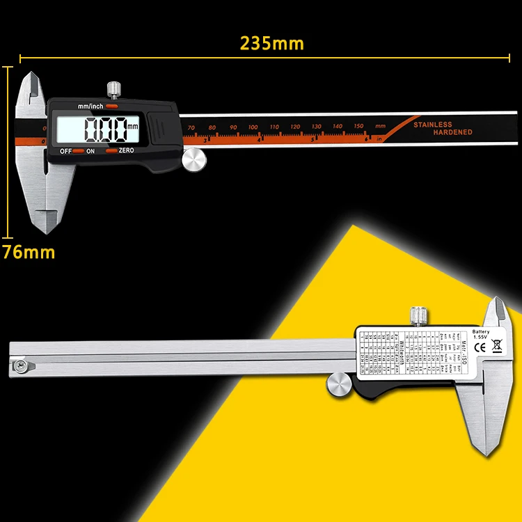 Description Picture 4 of item6-Inch 0-150mm digital calipers Stainless Steel Electronic Digital Vernier Caliper Metal Micrometer Measuring tool