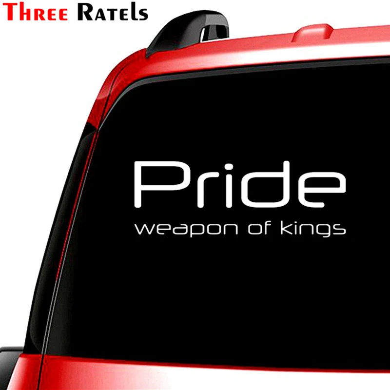 Three Ratels TZ-1015 11*30см 1-4шт прикольные виниловые наклейки на авто Pride weapon of kings наклейки на машину наклейка для авто