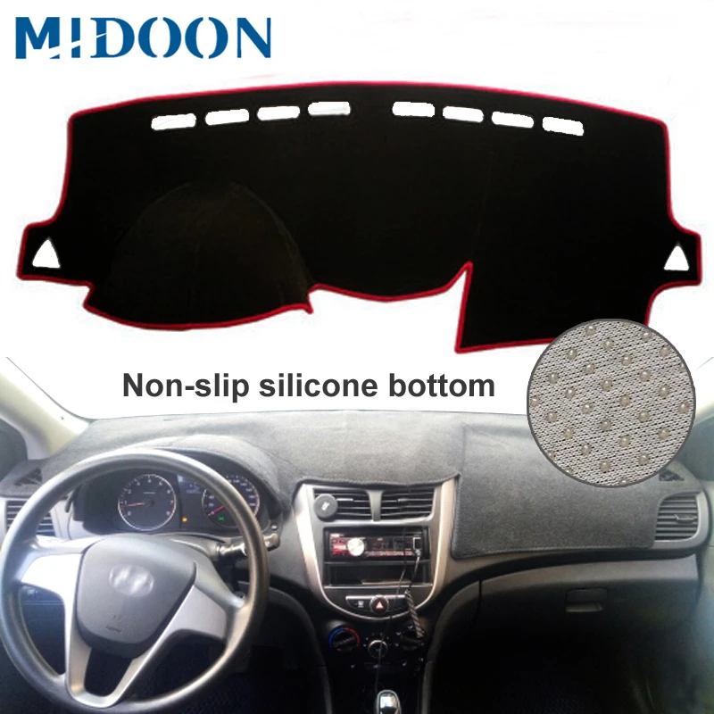 

Dashboard Cover Dashmat for Hyundai Solaris/Accent/Verna 2012 2013-2015-2017 Dash Mat Pad Sun Shade Dash Board Cover Anti-slip
