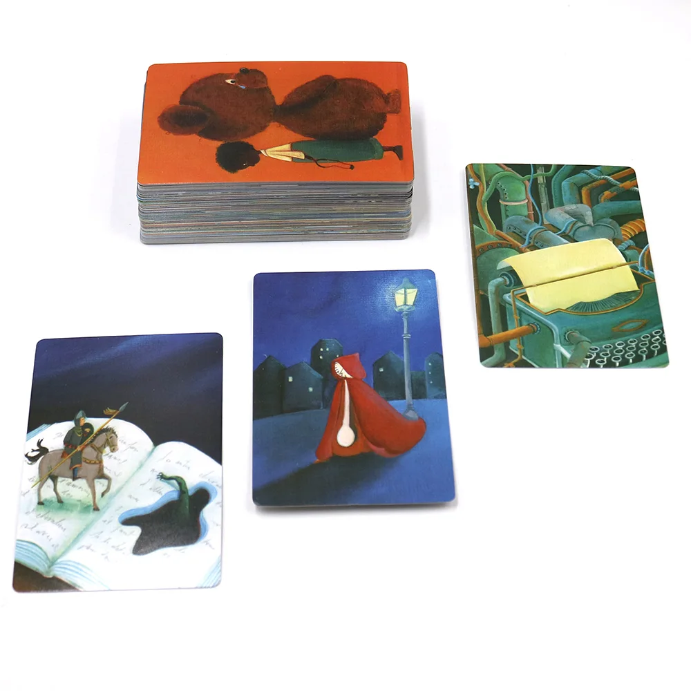 Неясный dixit 1 2 3 карты игры всего 252 игральные карты деревянный кролик сумка на молнии оригинальная задняя часть для вечерние настольные игры