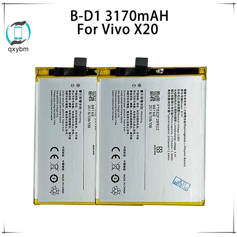 B D1 3170mah For Vivo X20 Mobile Phone Replacement Li Ion Battery With Shipping Mobile Phone Batteries Aliexpress