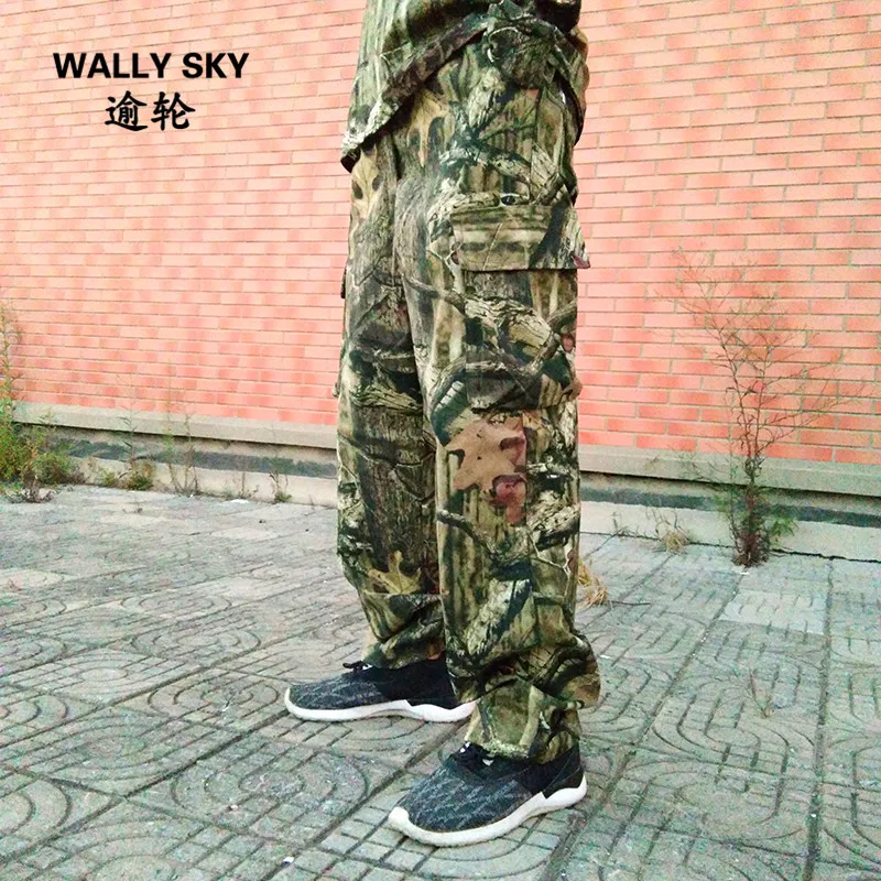 

Mens Summer Hunting Pants Cotton Breathable Thin Large Size Camouflage Fishing Bionic Camouflage Trousers