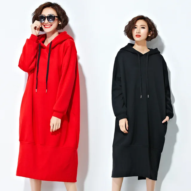 plus size 6xl pullover sweatshirt dress female women hoodies sweatshirt dress plus size