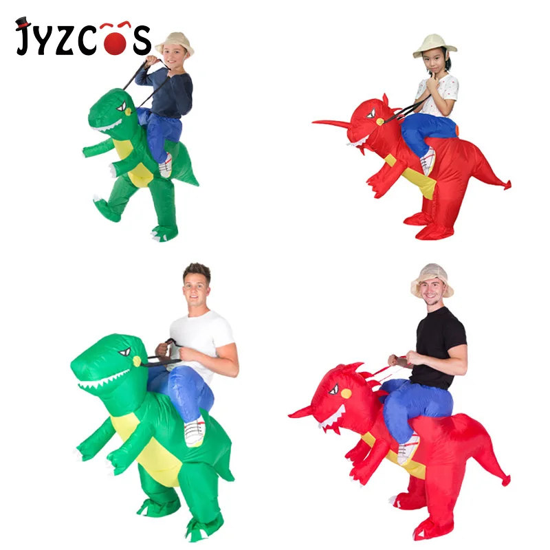 JYZCOS надувной костюм динозавра дети взрослый удар T Rex единорог ковбойский сумо