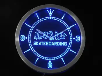 

nc0359 Skateboarding Training Game Neon Sign LED Wall Clock