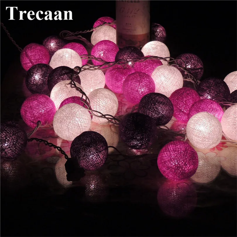 

10pcs or 20pcs Battery operated String LED light lamp Garland Cotton Ball Garland For Christmas Home Weeding Decoration Light
