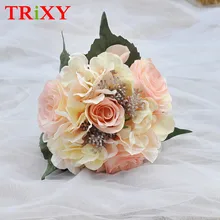 TRiXY B8 Очаровательная Роза невесты свадебное пены Свадебные цветы букет ленты искусственные цветы, свадебный букет