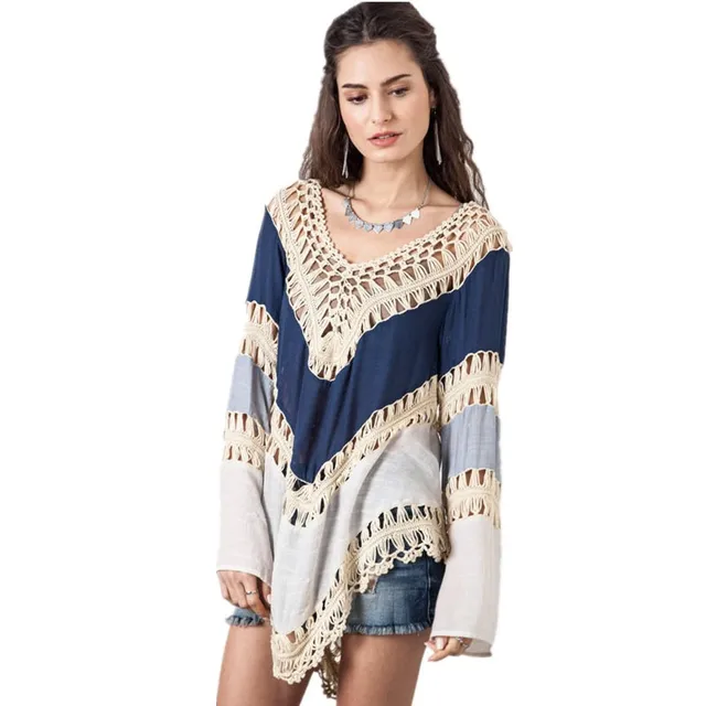 2018 mujeres de la moda Bohemia punto playa ganchillo ropa