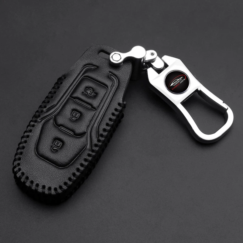 Кожаный чехол для ключей для Ford Fiesta Explorer 5 Everest Focus Автомобильный чехол для ключей аксессуары