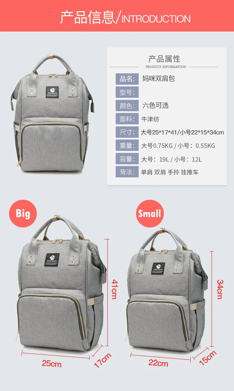 Fashion Mummy Diaper Bag Backpack Multifunction Maternity Nappy Bag Large Capacity Waterproof Travel Mom Organizer For Baby Care (4)