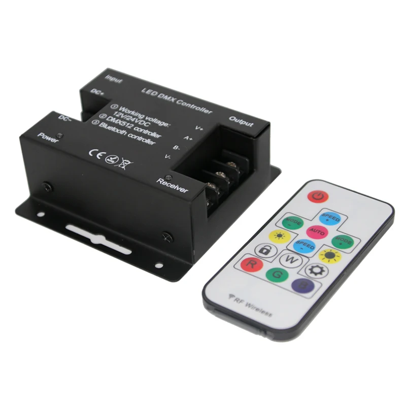 

DMX512 LED RGB Controller Bluetooth APP Music Controller For LED Strip IR Remote Controller DC 5V 12V 24V LED Dimmers Wireless