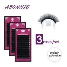 3 коробки 8-17 мм норковые ресницы для наращивания супер мягкие черные локоны типа, искусственные ресницы Поддельные Накладные ресницы