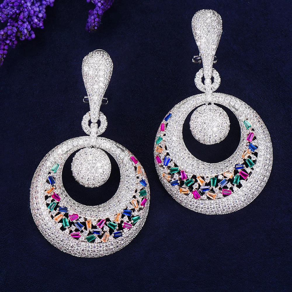 

GODKI 62MM Luxury Spring Lo Dangle Earrings For Women Wedding Cubic Zircon Crystal CZ Dubai Bridal Earrings Fashion Jewelry 2019