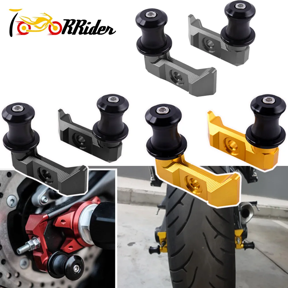 

FZ 07 MT 07 Racing Rear Axle Chain Adjuster Blocks Slider Swingarm Spool Adapter Mounts for 2015-2016 Yamaha FZ07 MT07 FZ-07