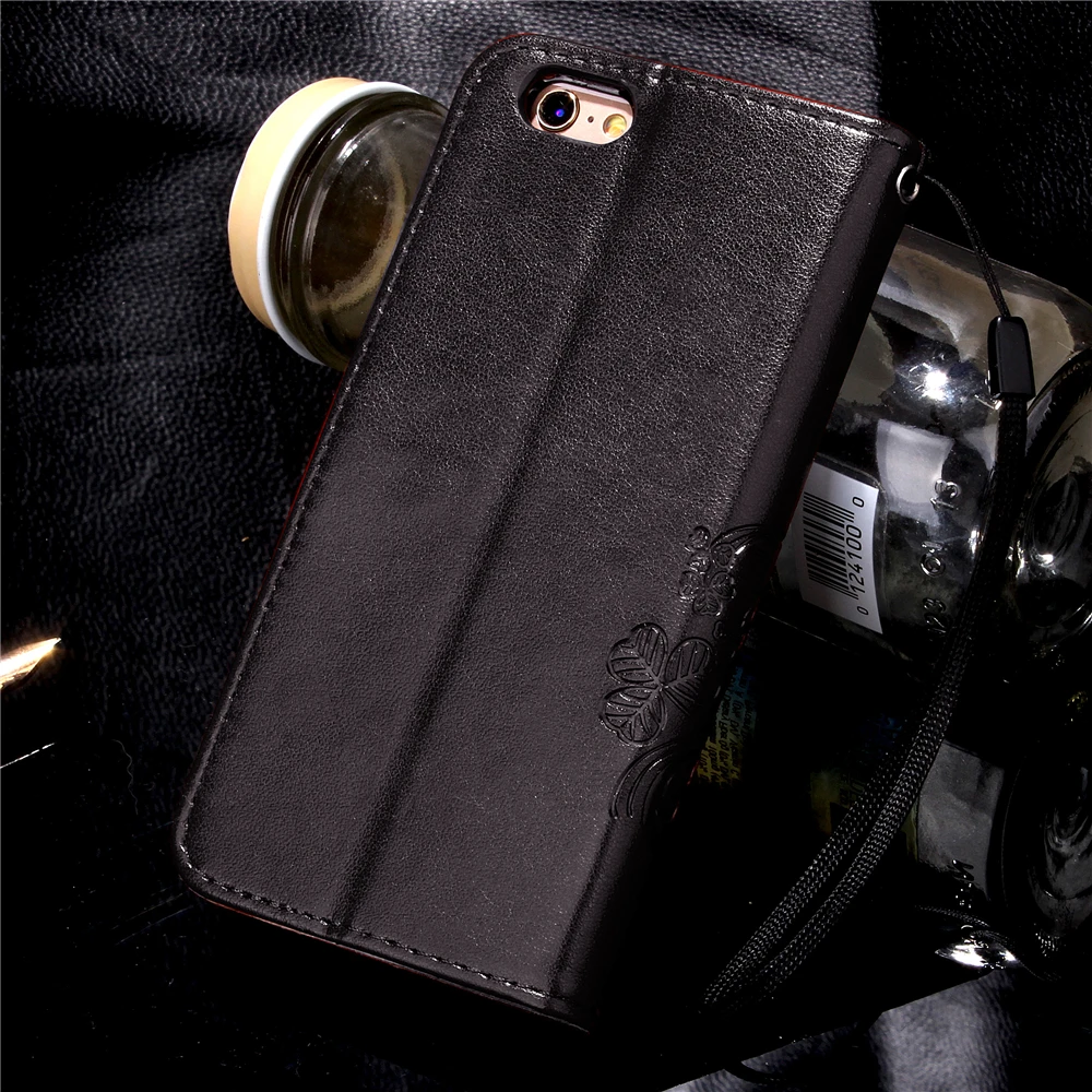 Принципиально Клевер Book Case для Apple iPhone 6 6S плюс кожаный чехол Luxry флип Капа