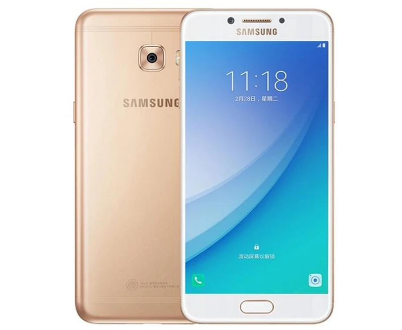 Разблокированный мобильный телефон samsung Galaxy C5 Pro C5010, GSM, 3G и 4G, Android, четыре ядра, 5,2 дюймов, две sim-карты, 16 МП, 64 Гб ПЗУ, отпечаток пальца