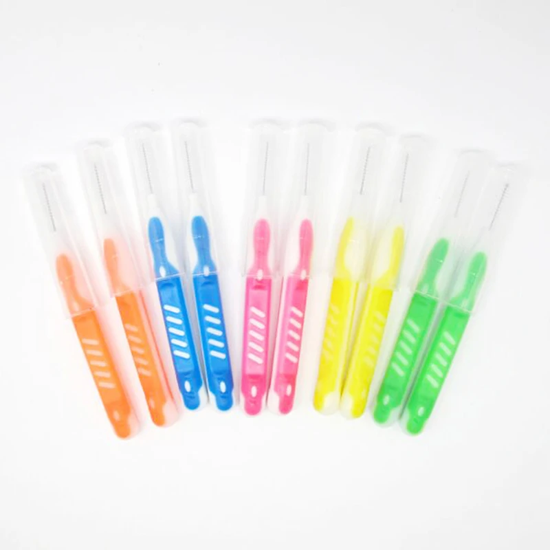 7Pcs/lot Plastic Soft Floss Sticks Tooth Flossing Head Hygiene Dental