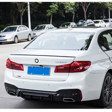 ABS Plastic Unpainted Primer Color Rear Trunk Boot Wing Spoiler For BMW G30 G38 M5 520i 528i 535i 530i 525i Spoiler montford car styling abs plastic unpainted primer color rear trunk boot wing roof spoiler for bmw f26 x4 spoiler 2015 2016 2017