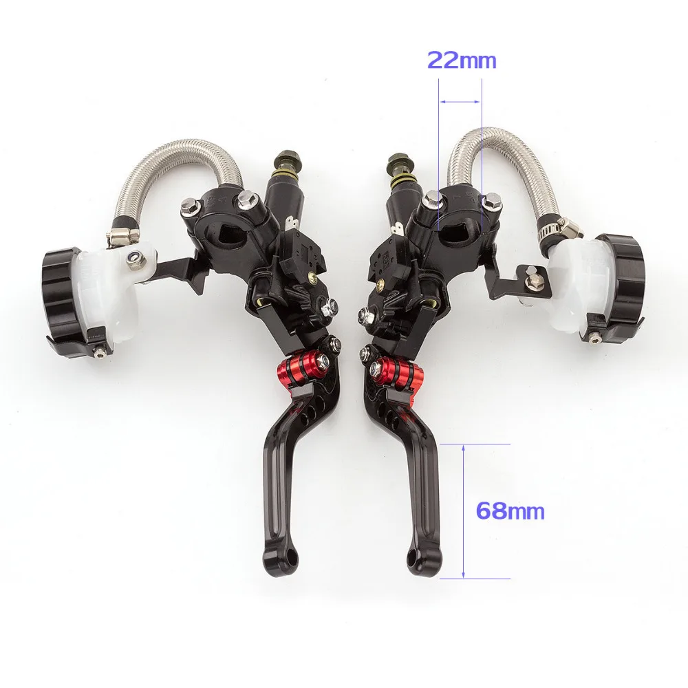 7/8 ''22 мм Универсальные тормозные рычаги сцепления мотоцикла Главный цилиндр резервуар для Yamaha Kawasaki Suzuki Honda 125CC-600CC