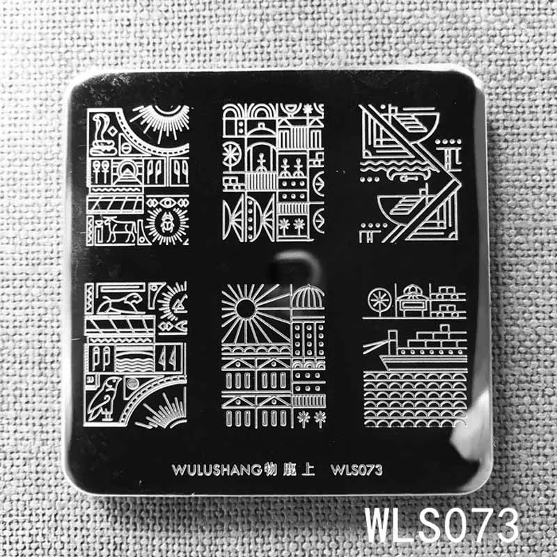 6*6 см квадратные пластины для штамповки ногтей wulushang персонаж животных шаблон для дизайна ногтей штамп штамповка шаблон и форма для ногтей трафареты - Цвет: wls73