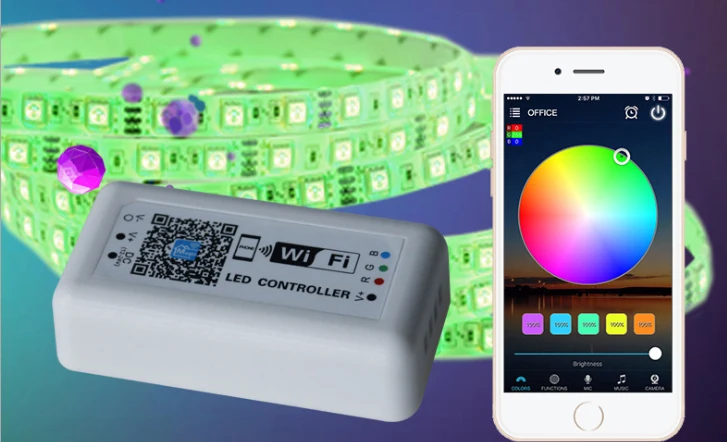 DC 12 V 24 V smart WI-FI RGB светодиодный контроллер для 5050 3528 SMD RGB Светодиодные ленты свет Применение к IOS и Android Mobile