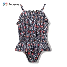 Летний маленький раздельный купальник с цветочным принтом