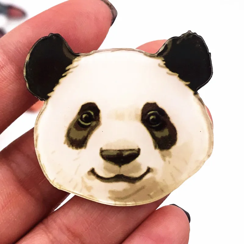 1Pcs Animal Dog Panda Cartoon Pins and Brooches for Women Men Lapel Pin Backpack Bags Badges Kids Gifts Custom Button Badges