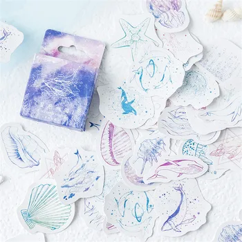 

45 pcs/box Star sea Kawaii paper stickers Diary decoration diy scrapbooking label seal Hand account sticker stationery
