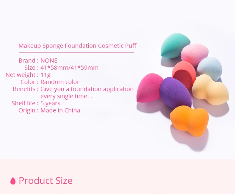wet and dry use Makeup Sponge Foundation Cosmetic Puff (2)