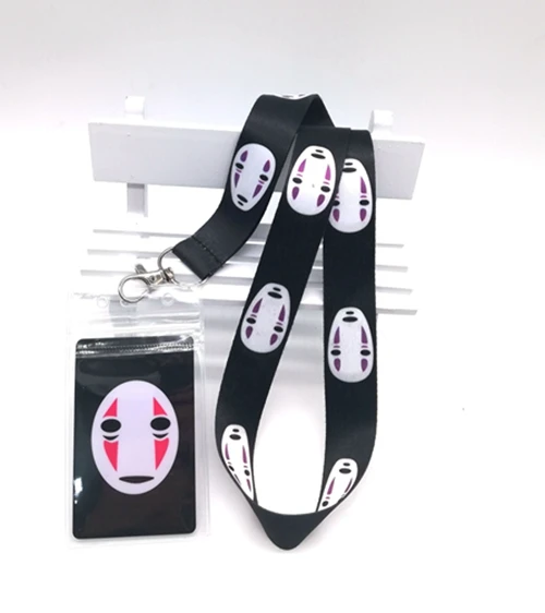  Spirited Away Kaonashi No Face Neck Strap Lanyards Card Holders Bank Neck Strap Card Bus ID Holders