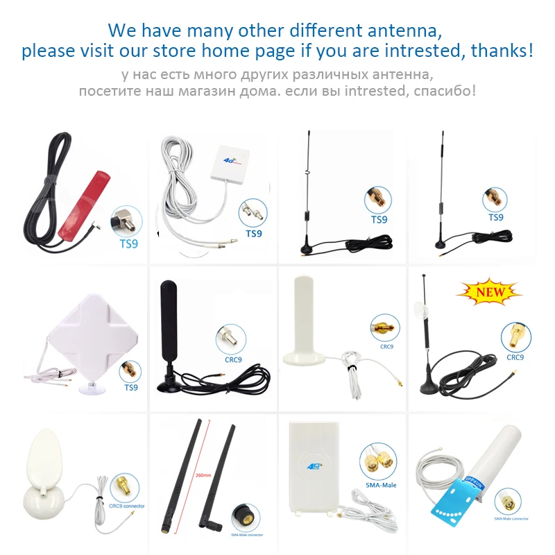 3G 4G LTE Antenna TS9 Connector 4G LTE Router Anetnna 3G external antenna with 3m cable for Huawei 3G 4G LTE Router Modem