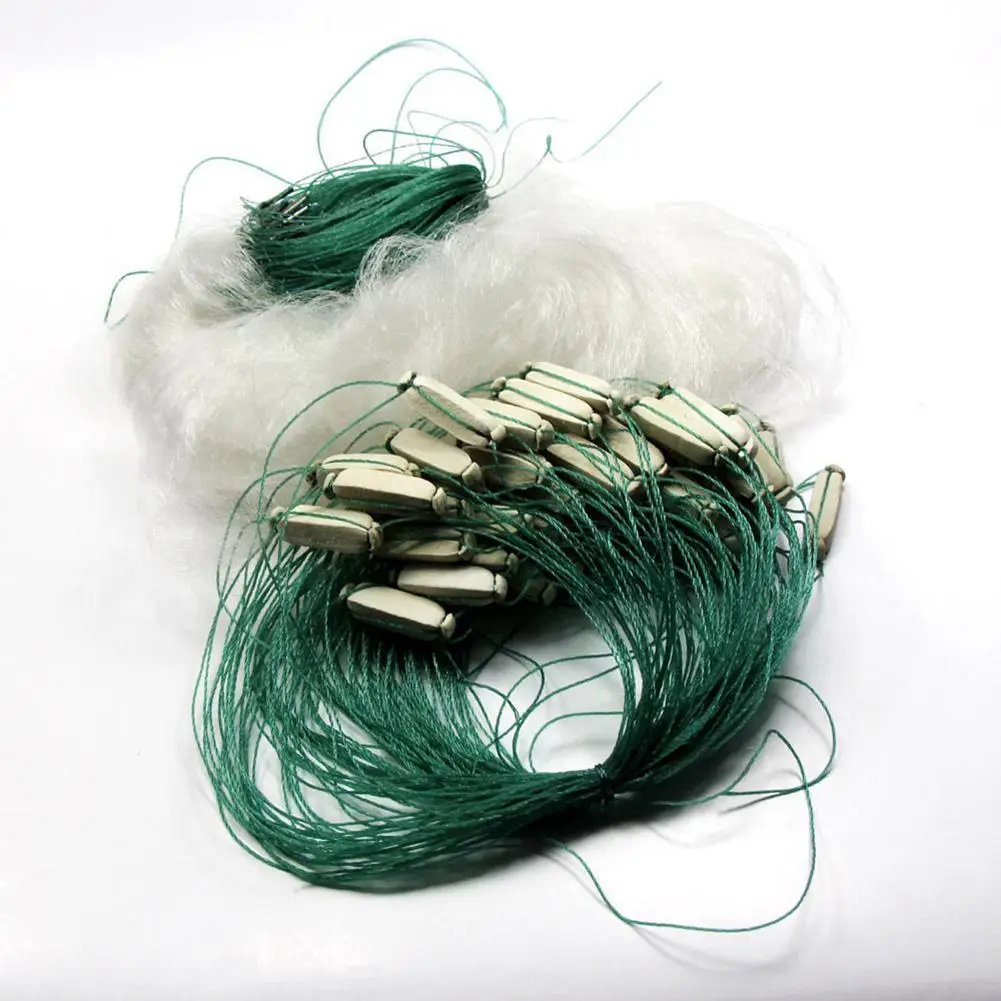 

25m Clear Green White Monofilament Fishing Fish Mesh Gill Net Sports 25x1.2m